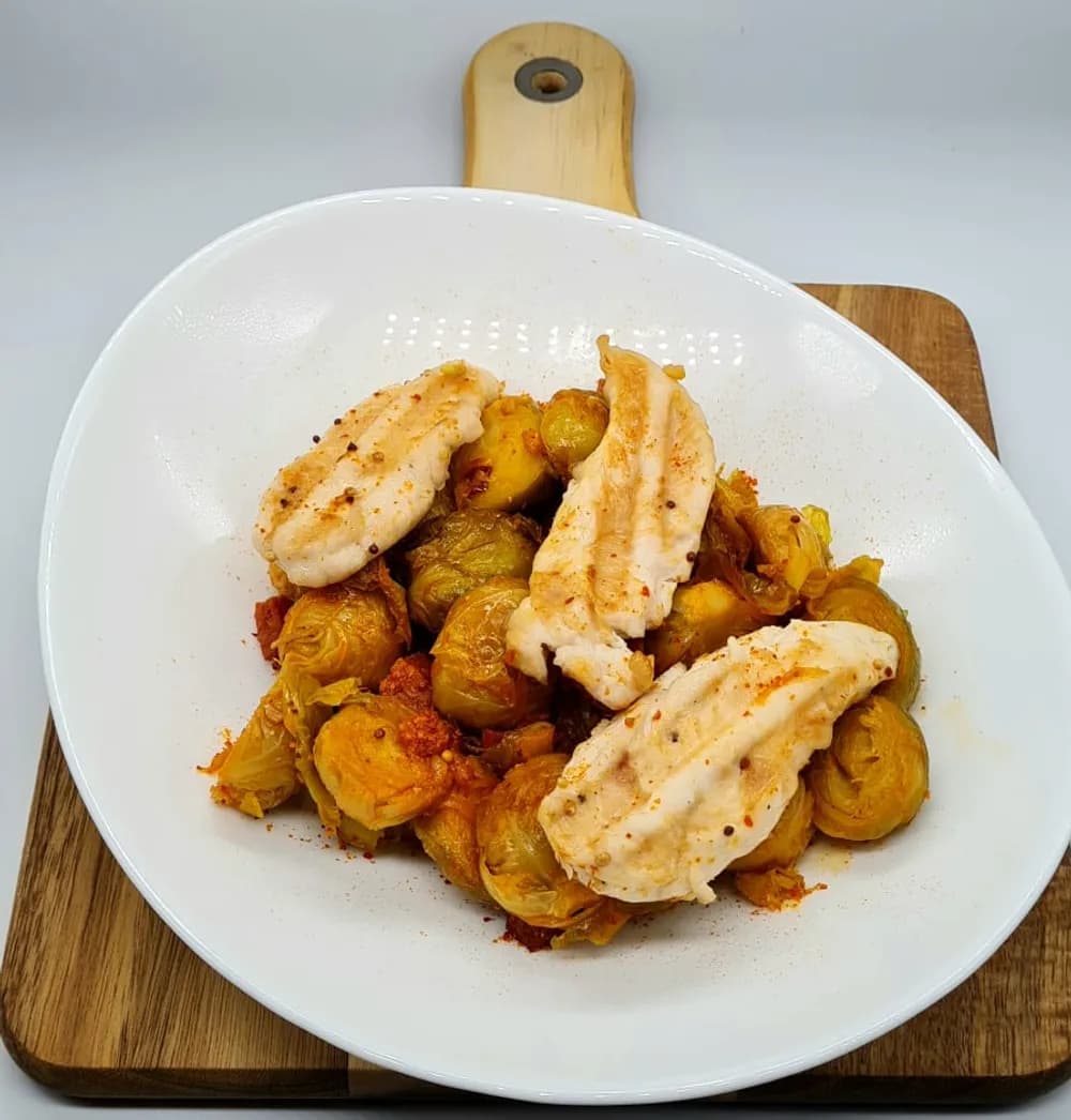 Image Aiguillettes de Poulet et Choux de Bruxelles au Chorizo 27