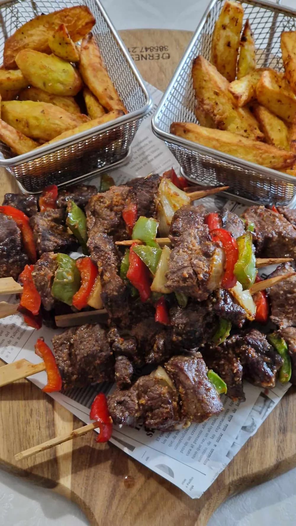 Image Brochettes de Bœuf Marinées et ses Pommes de Terre