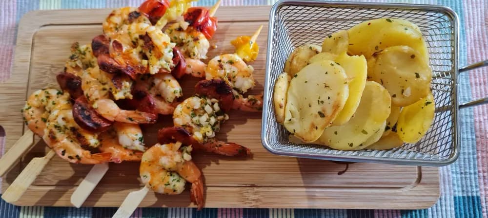 Image Brochettes de Crevettes et Chorizo à la Plancha 15