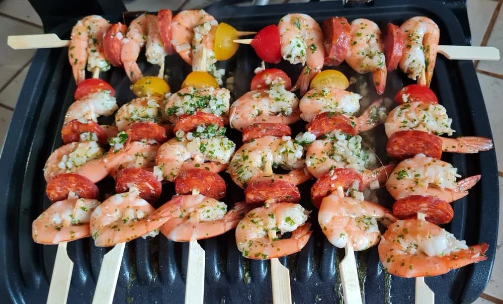 Image Brochettes de Crevettes et Chorizo à la Plancha 13