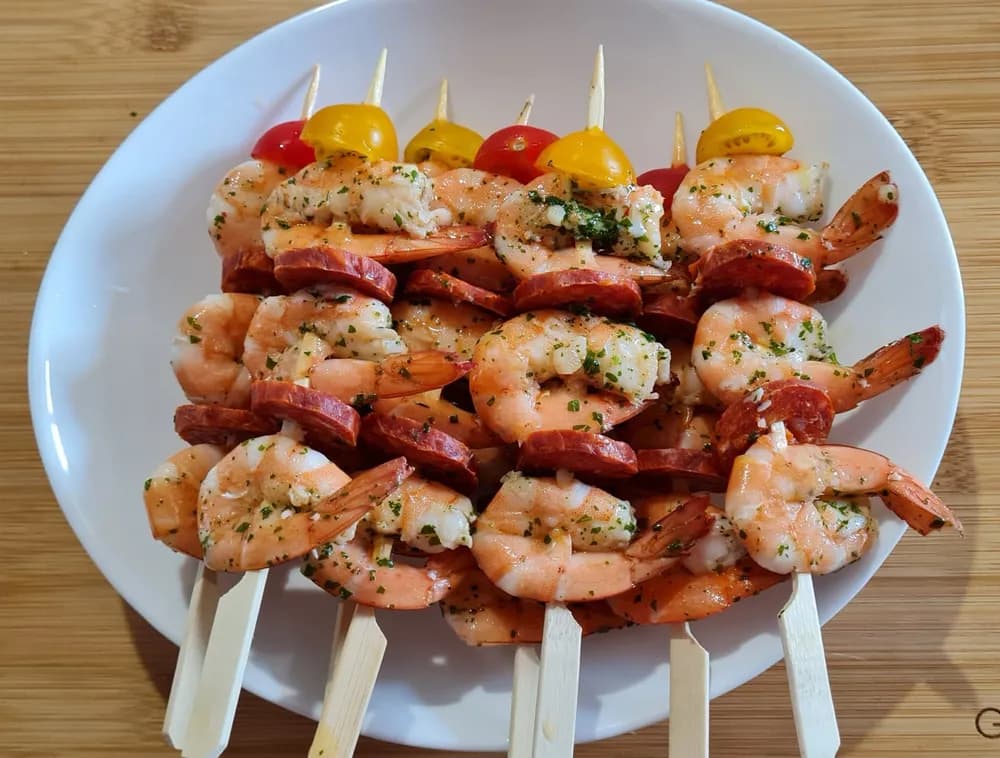 Image Brochettes de Crevettes et Chorizo à la Plancha 9