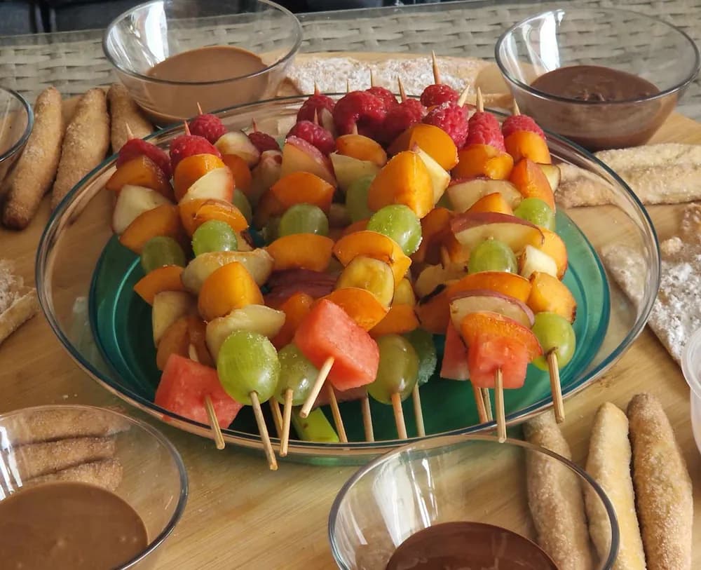 Image principale Brochettes de Fruits à la Plancha Sauce Chocolat