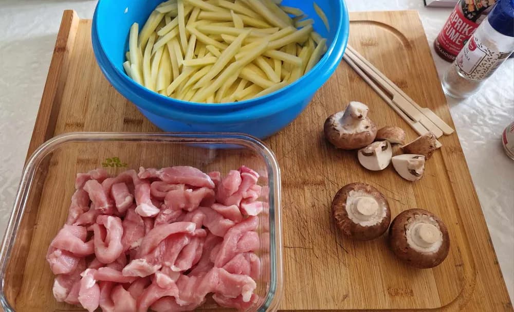 Image Brochettes de Porc & Frites Allumettes 7