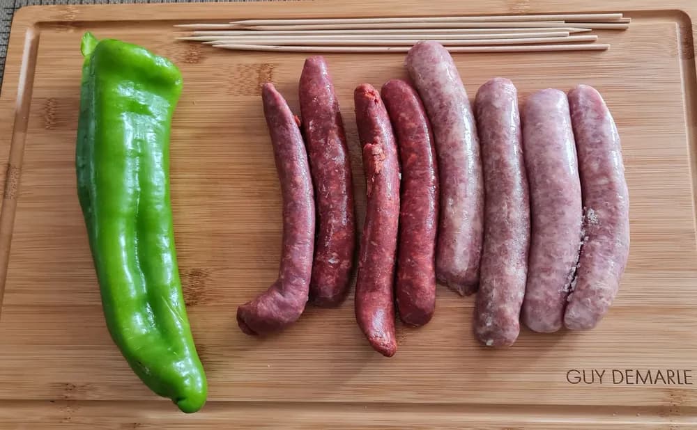 Image Brochettes Merguez Saucisses à la Plancha 2