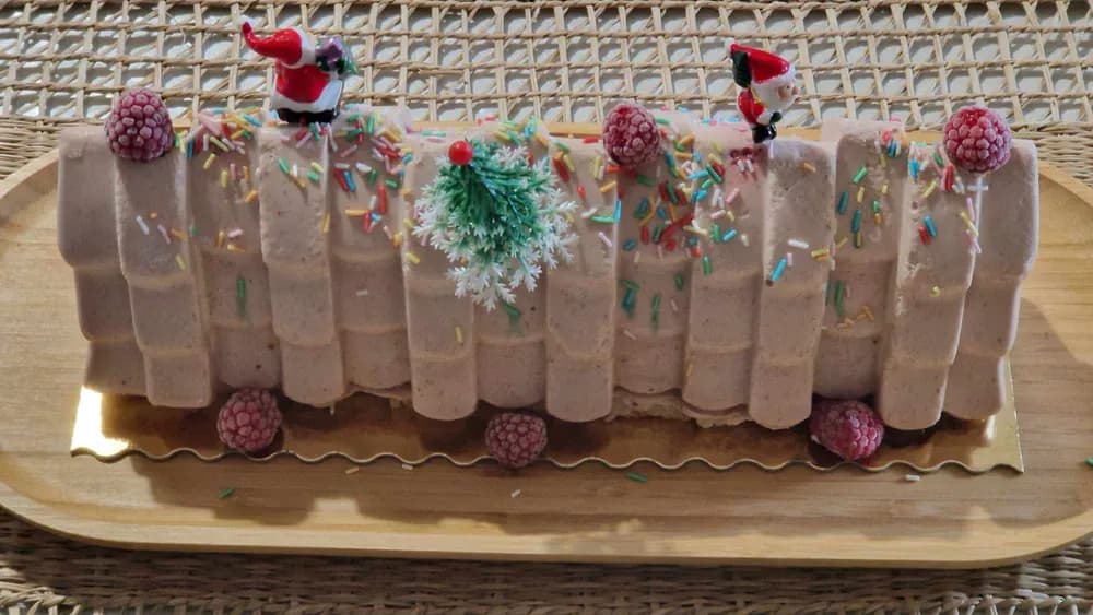 Image principale Bûche Framboise Chocolat Blanc