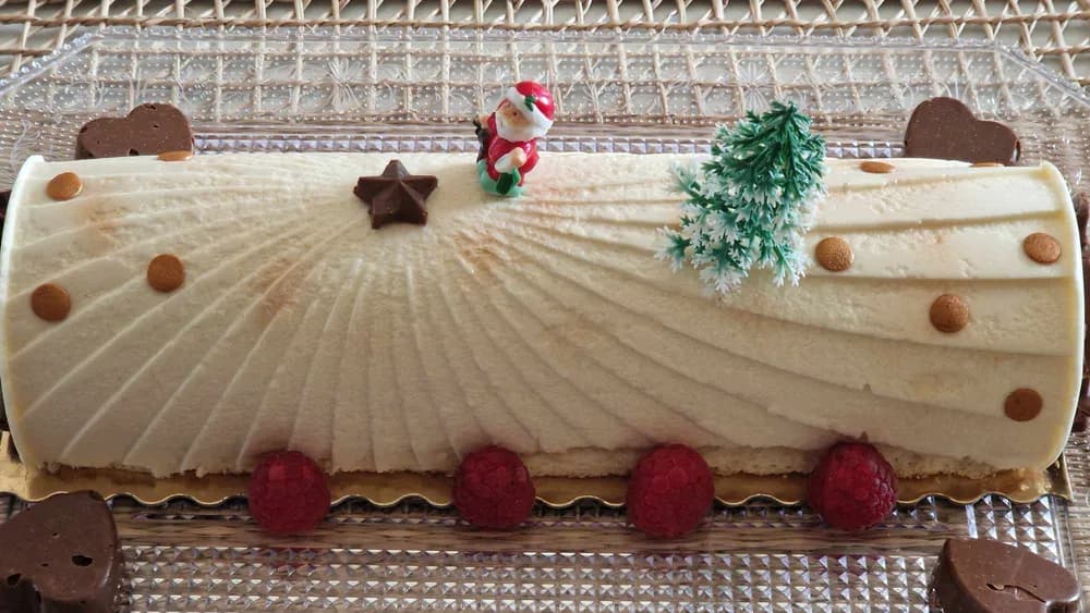 Image principale Bûche Fromage Blanc Framboises