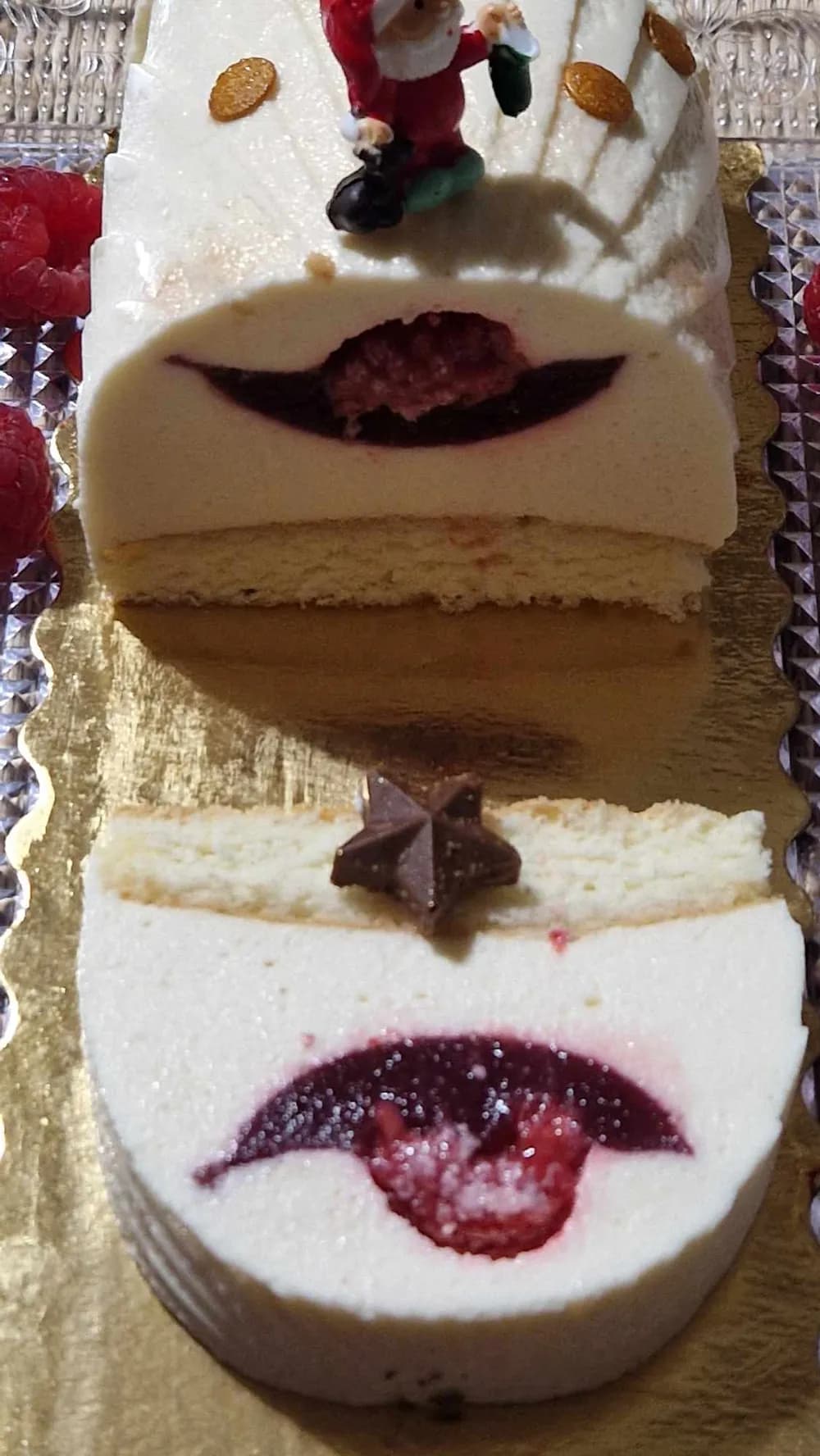 Image Bûche Fromage Blanc Framboises 70