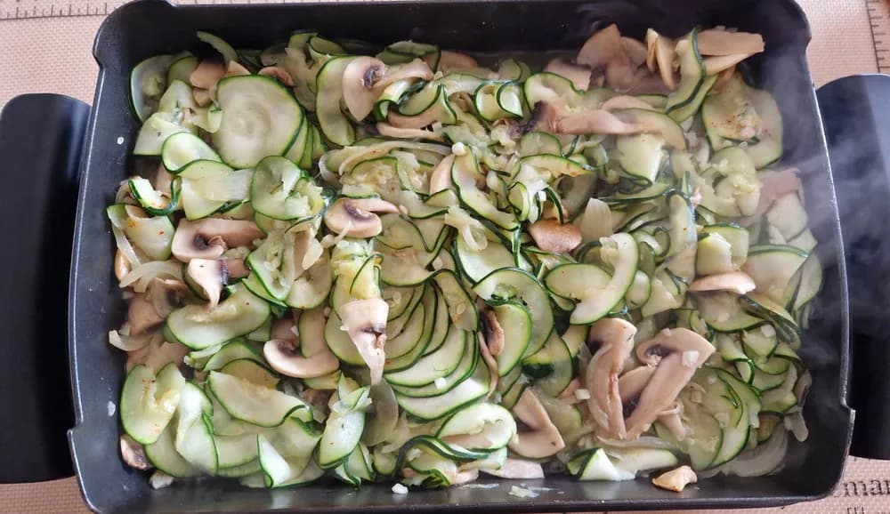 Image Gratin Filet de Merlan Champignons Courgettes 12