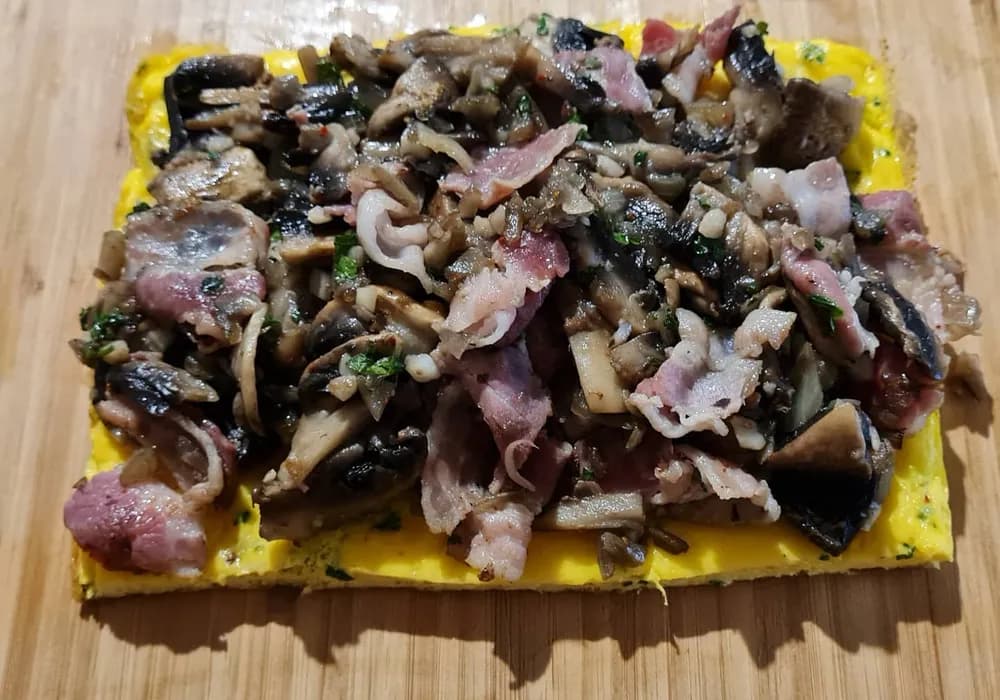 Image Omelette Farcie aux Champignons et Lardons 16