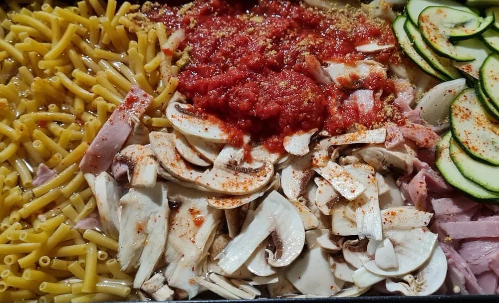 Image One Pot Pasta Jambon Champignons Courgettes 11