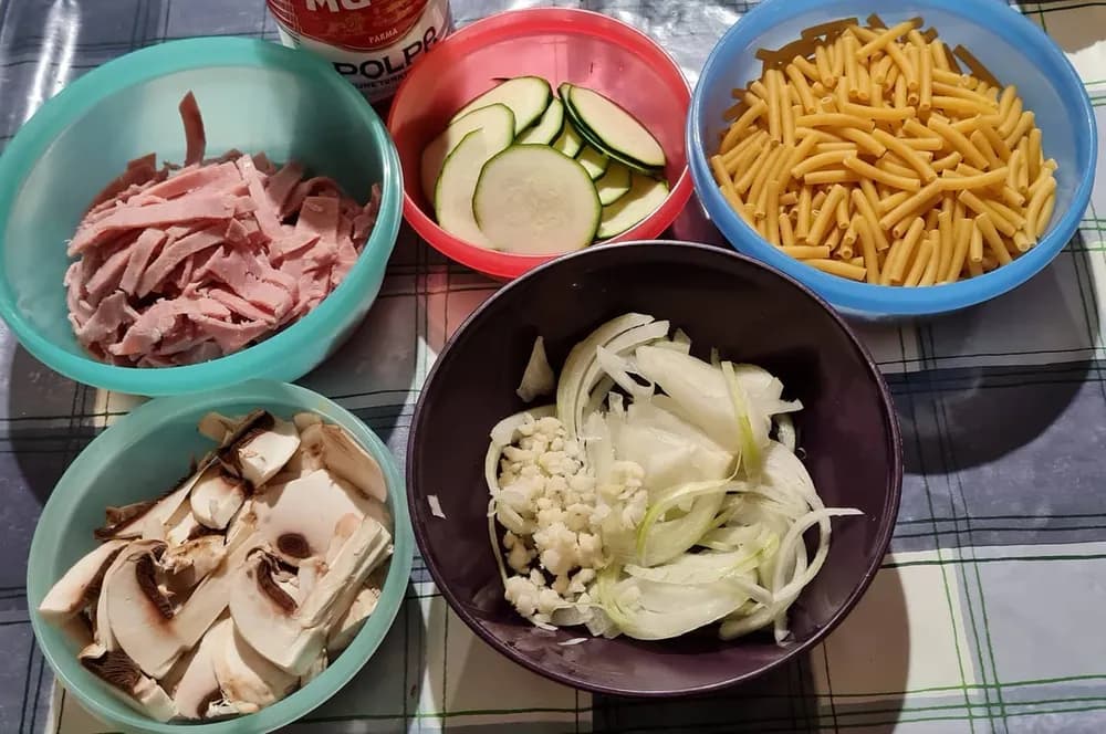 Image One Pot Pasta Jambon Champignons Courgettes 6