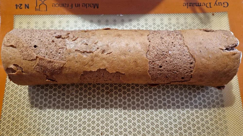 Image Roulé Stracciatella Façon Bûche 33