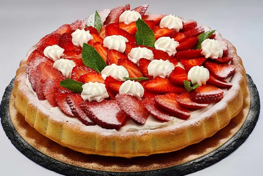 Image principale Tarte aux Fraises sur Biscuit Madeleine