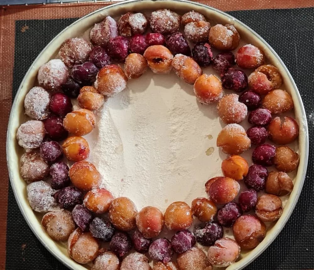 Image Tarte Mirabelles Cerises 10